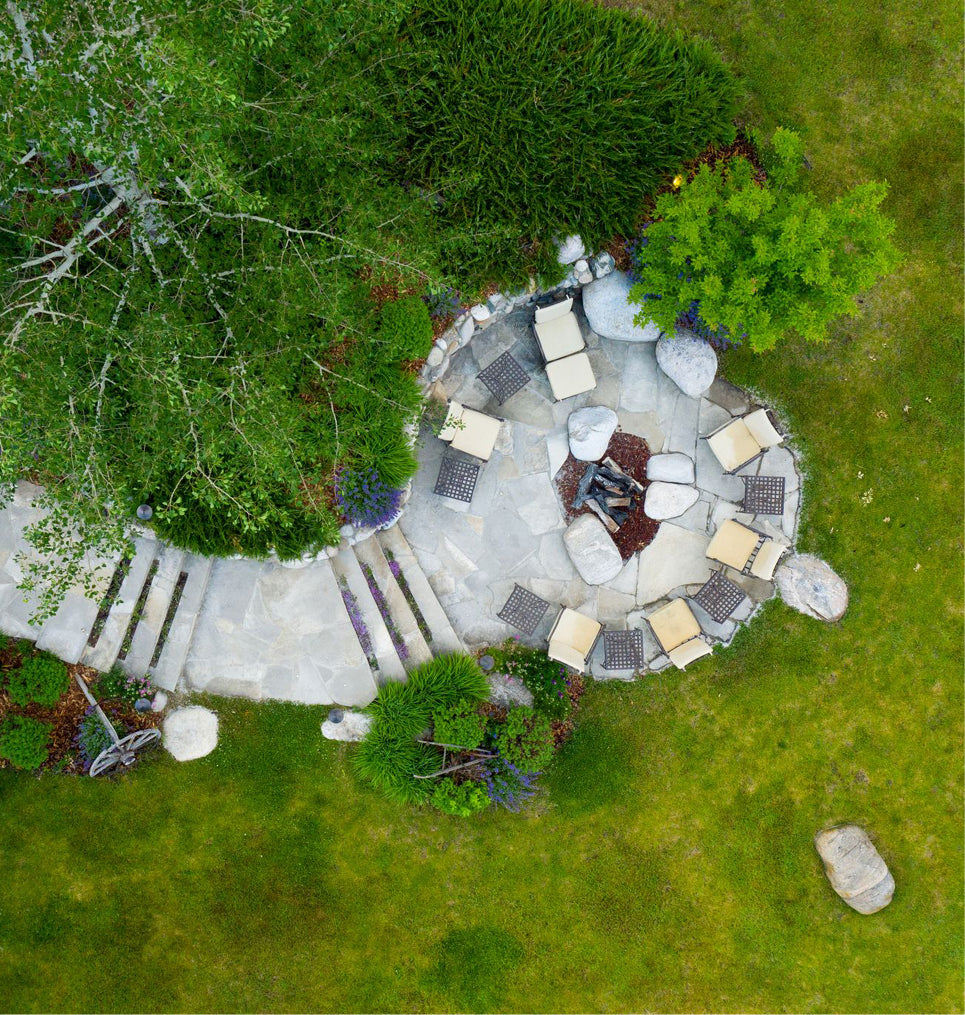Oniya's outdoor patio from above